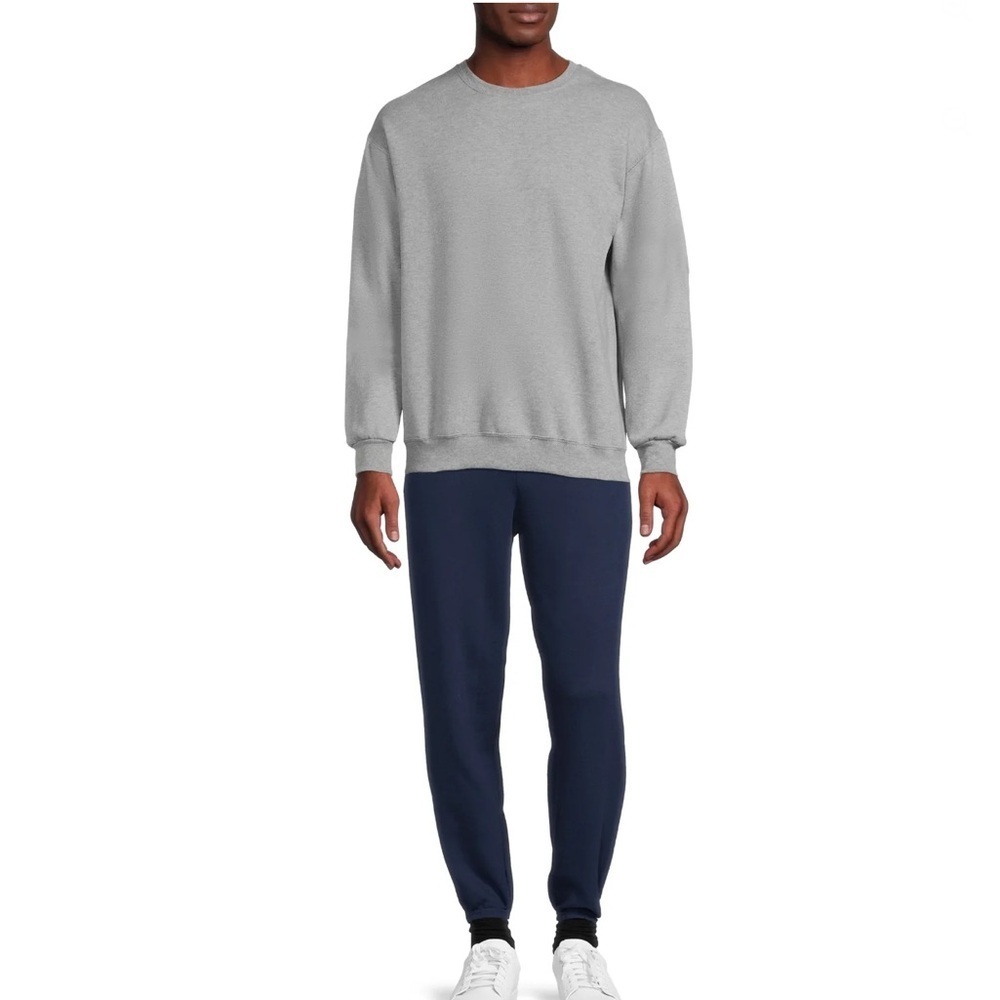 Athletic Works Men's Gray Fleece Crewneck Sweatshirt, Size XL - Picture 10 of 11